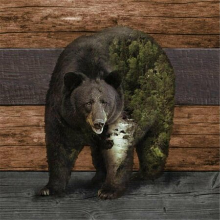YOUNGS Wood Scenic Bear 3 Wall Plaque 37248
